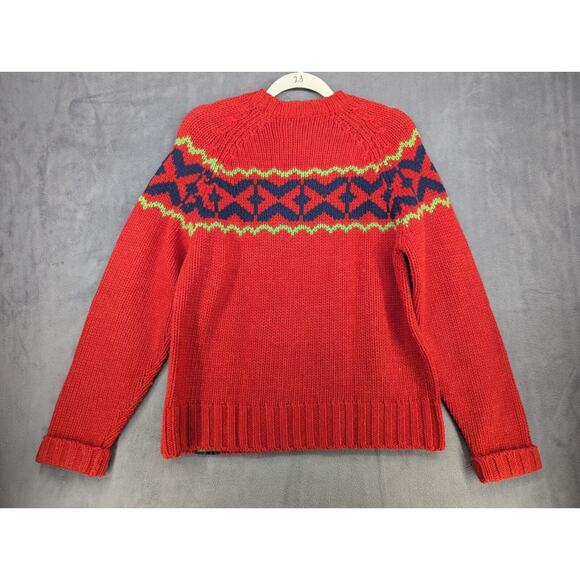 Abercrombie & Fitch Womens Red Long Sleeve Pullover Sweater S Wool Blend - Picture 8 of 8